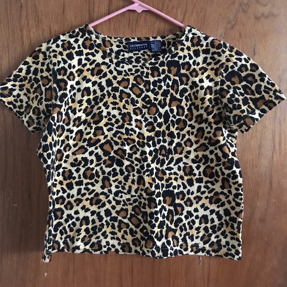Leopard crop top
